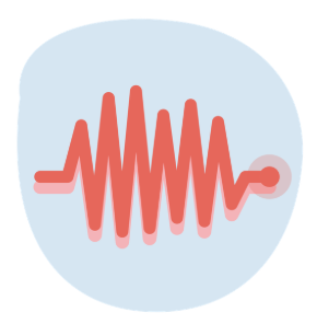 Ligne rouge en zigzag évoquant un stress constant